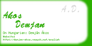 akos demjan business card